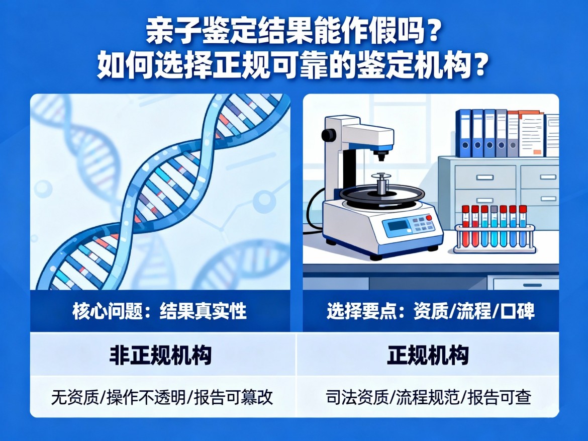 亲子鉴定结果能作假吗？如何选择一家正规可靠的鉴定机构？